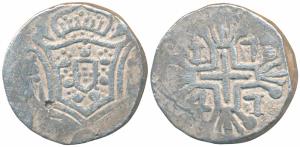 Diu, Joao V, Silver Rupia, 11.7g, 1747, obv. crowned arms, rev. date in angles of ornament