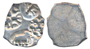 Coinage of Vainaganga Valley, Vidarbha Janapada, Silver ½ Karshpana, Series IA, Makhala Ty