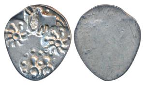Coinage of Vainaganga Valley, Vidarbha Janapada, Silver ½ Karshpana, Series II, Makhala Ty