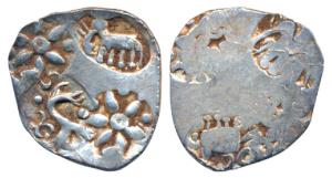 Coinage of Vainaganga Valley, Vidarbha Janapada, Silver ½ Karshpana, Series II, Makhala Ty