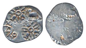 Coinage of Vainaganga Valley, Vidarbha Janapada, Silver ½ Karshpana, Series II, Makhala Ty