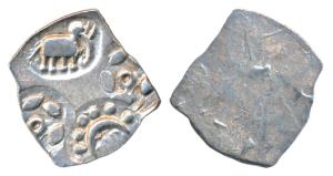 Coinage of Vainaganga Valley, Vidarbha Janapada, Silver ½ Karshpana, Series II, Makhala Ty