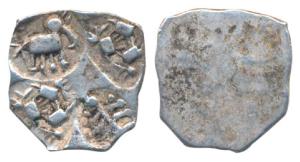 Punch Marked, Coinage, attributed to Ashmaka Janapada, Godavari valley, Silver ½ Karshapan