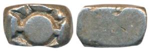 Archaic Punch Marked Coinage, attributed to Panchala Janapada, Silver Karshapana, 1.81g, s