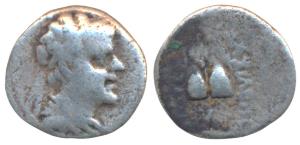 Indo-Greek, Eukratides (c. 171-145 BC), Silver Obol, 0.56g, obv. diademed, draped, and cui