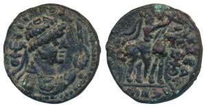 Kushanas, Soter Megas alias Wima Takto (80-100 AD), Copper Drachm, 8.31g, obv. bust of the
