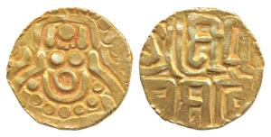 Chandellas of Jejakbhukti, Parmardideva (1167-1202 AD), Gold Dinara, 4.15g, obv. Goddess L