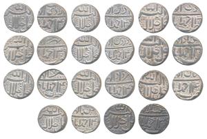 Akbar, Silver Rupee (11), Ahmedabad Mint, Ilahi type, set of eleven (11) different months,