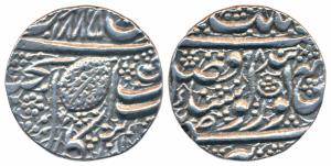 Amritsar Mint, Silver Rupee, 11.09g, Nanakshahi Couplet, Frozen Year VS 1885, actual year 