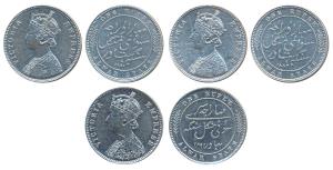 Mangal Singh, Silver Rupee (3), 11.57g, Calcutta Mint, with the name of Victoria, 1880, 18