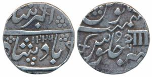 Anand Rao (AH 1215-1235; 1800-1819 AD), Silver Rupee, 11.47g, Baroda Mint, in the name of 