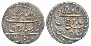 Gaj Singh (AH 1159-1201; 1746-1786 AD), Silver Rupee, 11.31g, Baldat Bikaner Mint, in the 