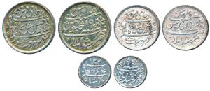 Murshidabad Mint struck at Calcutta, Silver Rupee, ½ & ¼, in the name of Shah Alam II, RY 