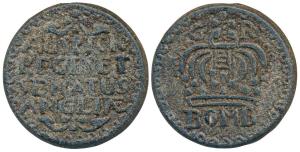 Bombay Mint, Tin 2 Pice, 26.22g, obv. GR above a large crown divided by an orb and cross w