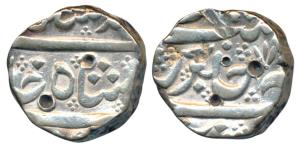Arkat Mint, Silver Rupee, 11.27g, in the name of Muhammad Shah (Prid 134, EIC Presidency S