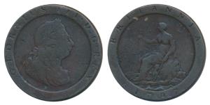 Great Britain, George III, Copper Cartwheel Penny, 28.3g, 1797, obv. laureate bust of the 