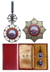 Sikkim, Order of the Jewel of Sikkim (Denzong Thugkyi Norbu), Silver and Enamel, 71.1g and
