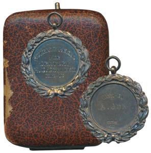 Gokhale Medal, Silver Medal, 13g, 1915-16, for Oratory M. C. College, rev. won by A. Jha, 