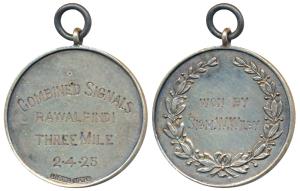 Combined Signals Rawalpindi, Silver Medal, 23.5g, Three Mile, 2-4-25; rev. won by Signalma