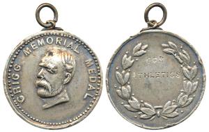 Grigg Memorial Medal, Silver Medal, 18.70g, rev. For Athletics within wreath. Very Fine+. 