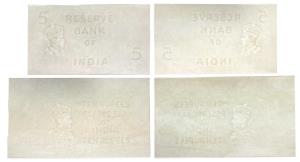 George VI, watermarked paper for Rupees 5 and 10, the first with legend ‘Reserve/Bank/of/I
