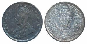 George V, Silver Rupee, 1911, Calcutta Mint (Prid 207). Very Fine.