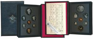 Canada, Elizabeth II, Proof Set 1996, Discovery of the McIntosh Apple, Silver Dollar to Si