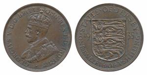 Jersey, George V, Bronze 1/12 Shilling, 9.5g, 1935, obv. crowned bust of the ruler, rev. s