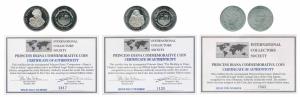 Princess Diana coins, all different, Cook Island, Elizabeth II, Cupro Nickel, 50 Cents; Li