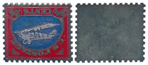 USA Post, Silver and Enamel Stamp Ingot, 24 Cents, 20g. Extremely Fine.