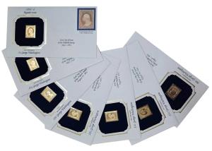Golden Replicas of United States of America stamps, set of 15 Covers, all different with 7