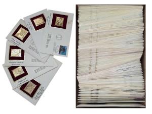 Golden Replica of United States of America stamps, set of 100 Covers, First Day Cover with