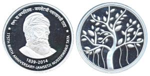Jamsetji Nusserwanji Tata, Silver Medal, 2014, 40g, celebrating his 175th Birth Anniversar