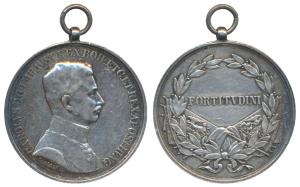 Austria, Bravery Medal, Silver, 20.28g, World War I, obv. bust of King Carlos I with legen