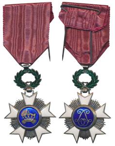 Belgium, Order of the Crown, Gilt and Enamel, 33.78g, World War II, obv. a crown set in a 