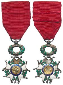 France, Legion D Honneur, 2nd class Silver, Gold Gilt and Enamel, 22.98g, World War I, obv