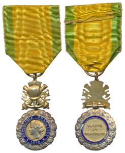 France, Medaille Militaire, Silver Gold Gilt and Enamel, 19.85g, World War I, obv. liberty