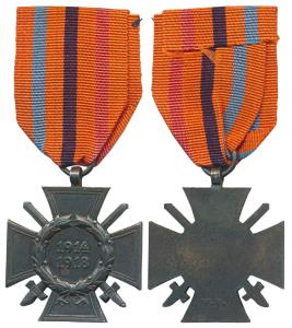 Germany, Hindenburg Cross, Bronze, 16.45g, 1st World War, obv. date 1914- 1918 within a wr