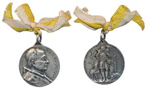 Pope Pius XI, Jubilee Medal, 8.61g, 1925, obv. bust of the Pope with legend around and dat