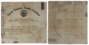 Great Eastern Hotel Limited, 1938, This company owned the Grand Hotel in Calcutta that lat
