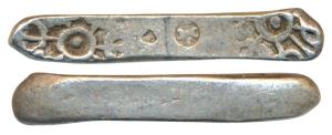 Archaic Punch Marked Coinage, Bent Bar type, attributed to Gandhara Janapada, Silver 5 Sha