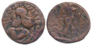 Indo-Parthian, Gondophares, Pakores (c. 70-75 AD), Copper Tetradrachm, 7.60g, uncertain mi