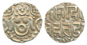 Gahadavalas of Kanauj, Govinda Chandra (1114-1154 AD), Base Gold 4 ½ Masha, 4.09g, obv. Se