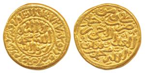 Muhammad shah III bin Tughlaq (AH 725-752; 1325-1351AD), Gold Dinar, 12.77g, Hadrat Delhi 