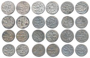 Jahangir, Silver Rupee (12), Lahore Mint, ornamental type, complete set of 12 different mo