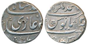 Muhammad Shah (AH 1131-1161; 1719-1748 AD), Silver Rupee, 11.41g, Ahmednagar Mint, RY 3(X)