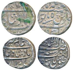 Alamgir II, Silver Rupee (2), 11.36g & 11.33g, Dar us-Sultanate Lahore Mint, AH 1169/3 (KM