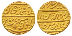 Alamgir II, Gold Mohur, 10.80g, Dar-ul-Khilafat Shahjanabad Mint, AH (11)61/5, (Mismatched