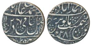 During the time of Bedar Bakht (AH 1202-1203; 1788 AD), Silver Rupee, 10.48g, Ahmedabad (G