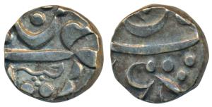 Panhala Mint, Silver ½ Rupee, 5.6g, in the name of Muhammad Shah (M&W T1). Extremely Fine,